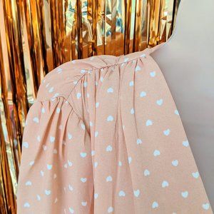 Elodie Peach Heart Crossover Blouse Long Sleeve